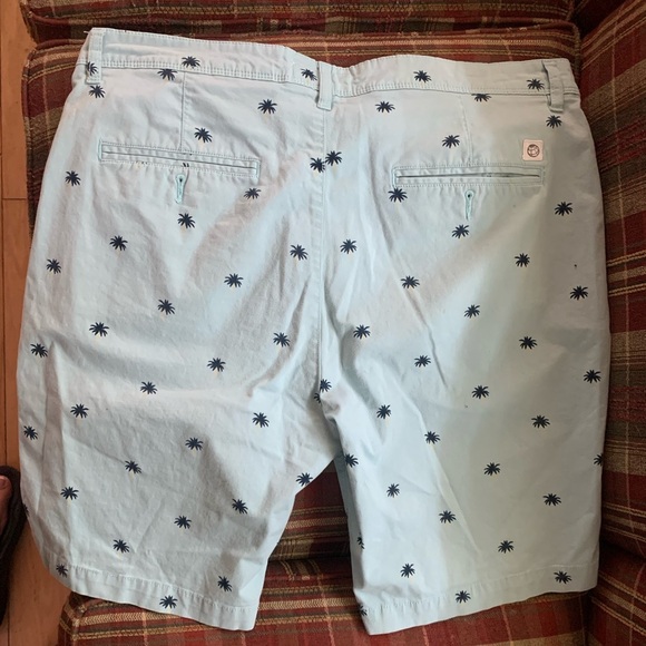 Men’s Free Planet Blue Palm Tree Shorts - Picture 2 of 4